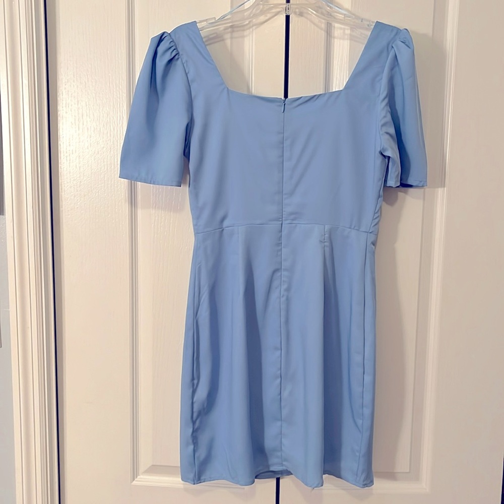 NWT Baby Blue Sweetheart neckline mini dress by Fashion Nova, size Medium - Picture 3 of 15
